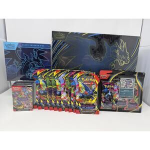 Pokemon Phantasmal Flames UPC ETB Sealed Lot 44 Packs Booster Bundle Sleeved